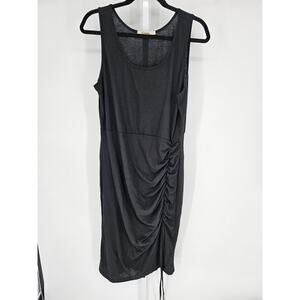 Cinnie Women's Sleeveless Black Tied Round Neck Casual Midi Dress Size L
